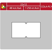 Cenové etikety COLAPLY - 22x12, 1250 ks, bílé