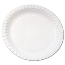 Papírové mělké talíře - průměr 23 cm, bílé, 100 ks