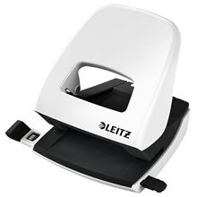Děrovačka Leitz WOW NeXXt 5008 - 30 listů, kov, metalická bílá