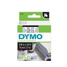 Páska Dymo D1 šířka 9 mm/návin 7m, černá / průhledná