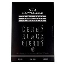 Uhlový papír Concorde - A4, 100 listů, černý