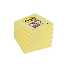 Samolepící bloček Post-it Super Sticky - 76 x 76 mm, žlutý, 6 x 90 lístků