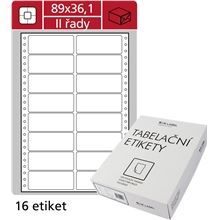 Tabelační etikety S&K Label - dvouřadé, 89 x 36,1 mm, 8 000 ks