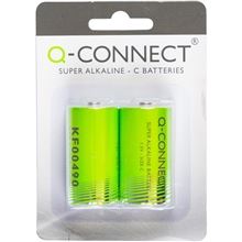 Alkalické baterie Q-Connect - 1,5V, MN1400, LR14, C, 2 ks