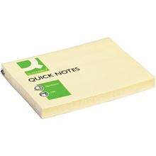 Samolepicí bloček Q-Connect - 76 x 102 mm, žlutý, 100 lístků