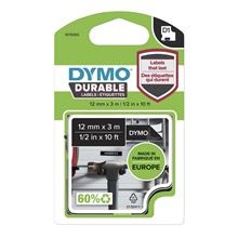 Páska Dymo D1 vinylová - černá, šířka 12 mm, návin 3 m, bílé písmo