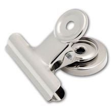 Pružinový klip s magnetem - 50 mm, kapacita 100 listů, 6 ks