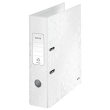 Pákový pořadač Leitz WOW 180° - A4, šíře hřbetu 8 cm, bílý