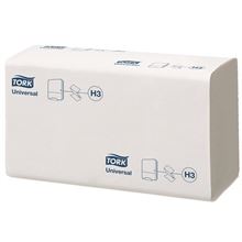 Skládané papírové ručníky Tork - H3, bílé, 2vrstvé, 250 ks