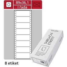Tabelační etikety S&K Label - jednořadé, 89 x 36,1mm, 4 000 ks