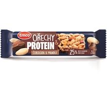 Tyčinka Emco -  ořech&protein, čokoláda a mandle, 40 g