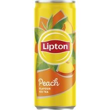 Ledový čaj Lipton - s broskví, plech, 24x 0,33 l
