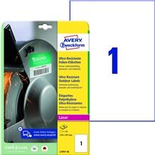 Ultra odolné etikety Avery Zweckform - bílé, 210 x 297 mm, 10 ks