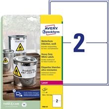 Velmi odolné polyesterové etikety Avery Zweckform - bílé, 199,6 x 143,5 mm, 40 ks