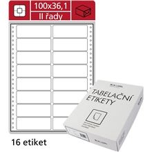 Tabelační etikety S&K Label - dvouřadé, 100 x 36,1 mm, 8 000 ks