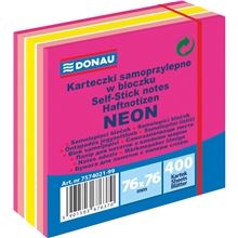 Samolepicí bloček Donau - 76 x 76 mm, mix růžových odstínů, 400 lístků