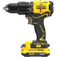 Akumulátorová vrtačka s příklepem STANLEY FATMAX SFMCD715D2K - 18V, 2x 2Ah, žlutá