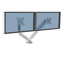 Držák monitoru nastavitelný Fellowes - pro 2 monitory, stříbrný