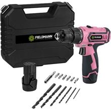Akumulátorová vrtačka FIELDMANN FDV 10253-A - 12 V, 1,3 Ah, LED osvětlení, růžová