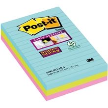 Samolepící bloček Post-it Super Sticky - 101 x 152 mm, Cosmic, 3 x 90 lístků