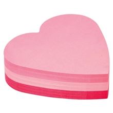 Samolepící bloček Post-it Super Sticky s výsekem srdce - 76 x 76 mm, neonový, 225 lístků
