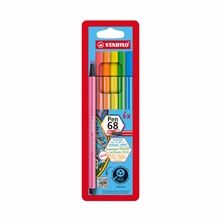 Fixy STABILO Pen 68 - sada 6 neonových barev