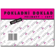 Příjmový doklad - nečíslovaný, 2x 25 listů