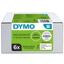 Štítky pro LabelWriter Dymo - 101 x 54 mm, bílá, 6 rolí po 220 ks