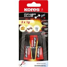 Vteřinové lepidlo Kores Power Glue - gel 3x1 g