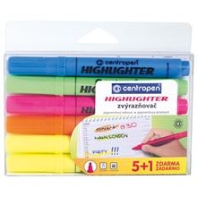 Zvýrazňovač Centropen 8552 - sada 6 barev