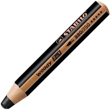 STABILO Woody pastelka 3v1 - černá, 5 ks