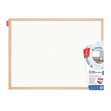 Emailová tabule Memobe - 80 x 60 cm, dřevěný rám, bílá