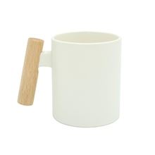 Hrnek pro potisk s dřevěnou rukojetí Limbo, 330 ml