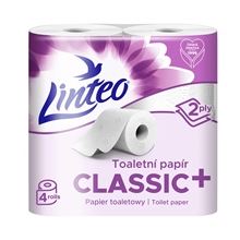 Toaletní papír Linteo - 2vrstvý, bílý, 17 m, 4 role