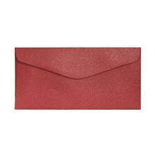 Ozdobné obálky Pearl - DL, 150 g/m2, červené, 10 ks