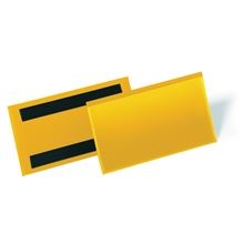 Logistické magnetické kapsy na etikety - 150 x 67 mm, žluté, 50 ks