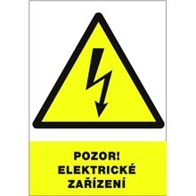 Tabulka - Pozor elektrické zařízení!