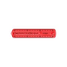 Pravítko KEYROAD Flexi - 15cm, ohebné, červené
