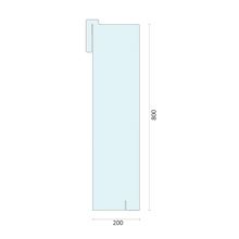 Ochranná bočnice 200 x 800 x 4 mm - čirá