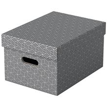 Úložné krabice Esselte Home - střední, šedé, 3 ks