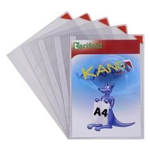 Kapsy Tarifold - samolepicí, A4, červené, 5 ks