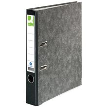 Pákové pořadače Q-Connect - A4, kartonové, 5 cm, mramor, černý hřbet, 25 ks