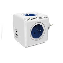 Rozbočovací zásuvka Cubenest PowerCube Original USB PD 20W - 4 x zásuvky, A+C, modrá
