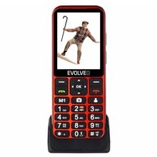 Evolveo EasyPhone LT s nabíjecím stojánkem, červená