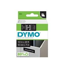 Páska Dymo D1 - černá, šířka 12 mm, návin 7 m, bílé písmo
