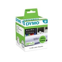 Štítky pro LabelWriter Dymo - 89 x 36 mm, bílá, 2 x 260 ks