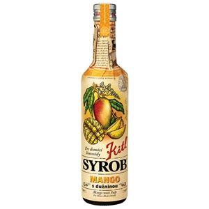 Mangový syrob Kitl, lahodný sirup vyrobený z mangové šťávy a dužniny, obsahující vysoký podíl ovocné složky a je neodolatelně šťavnatý