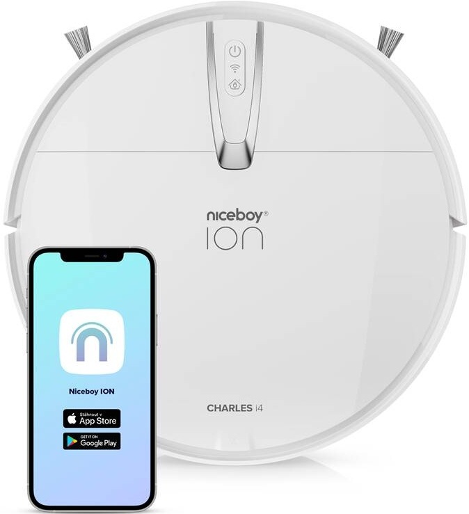 Robotický vysavač Niceboy ION Charles i4 White - obrázek č. 1